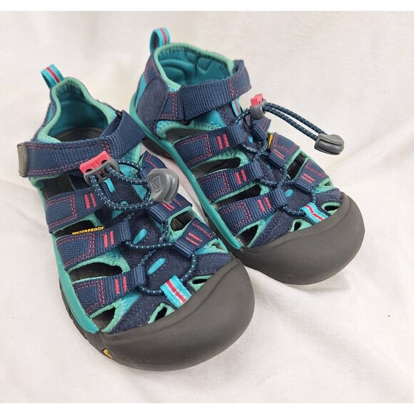 Keen Newport Quick‎ Dry Water Shoes Blue teal Kayak Kids Sz 2 - Picture 1 of 8